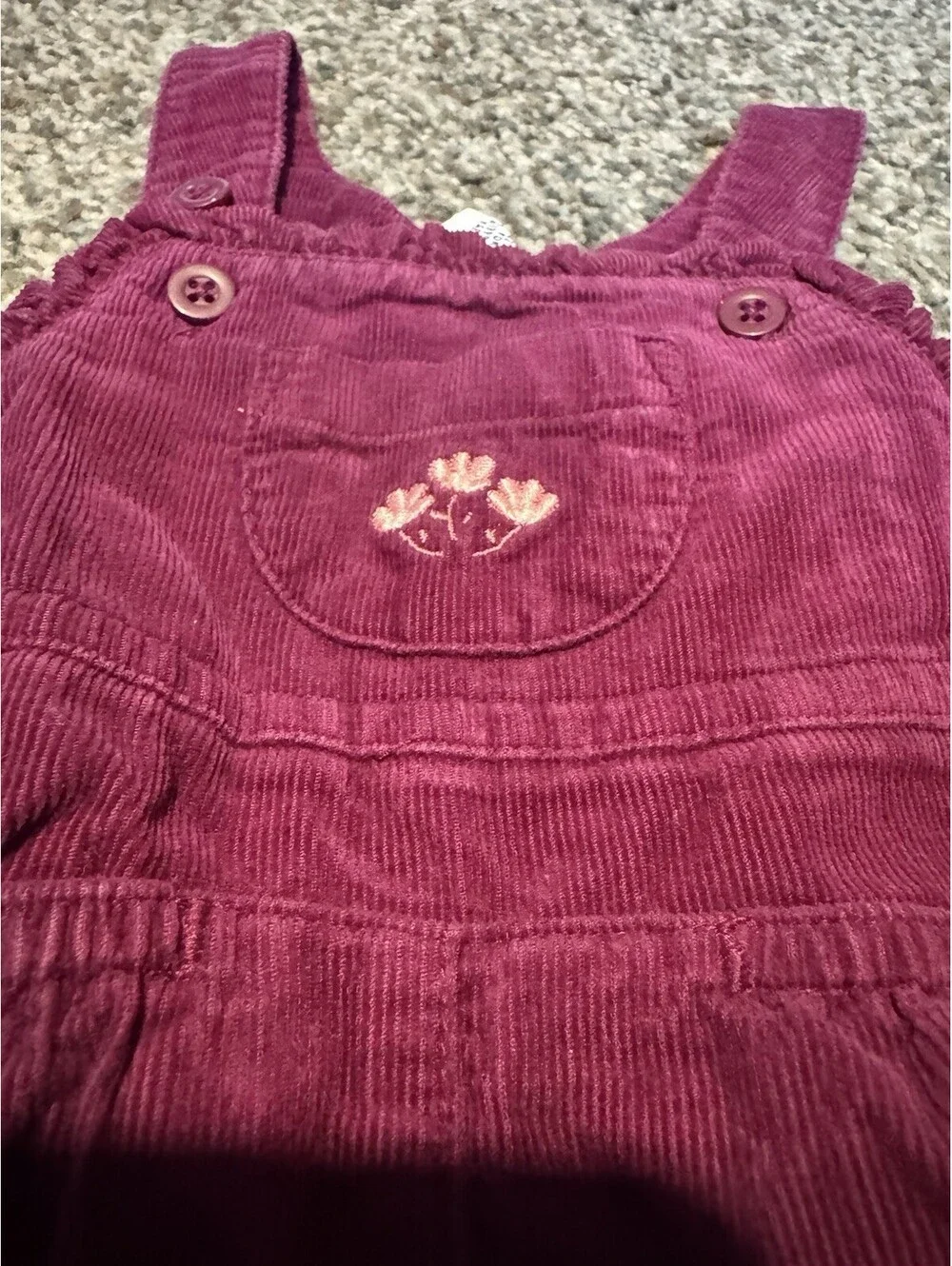 Gymboree Garnet Corduroy Overalls Size 3-6 Months